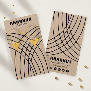 Minimale lijnen die juwelen tonen KRAFT Visitekaartje