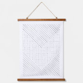 Minimale lijnen en stippen hangend wandkleed (Voorkant 2)
