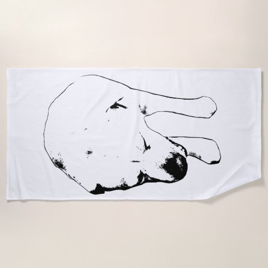 Minimale lijnen, Snowbird Labrador Strandlaken (Voorkant)