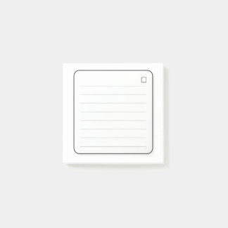 Minimale lijnen sticky notes afdrukbaar | Eenvoudi