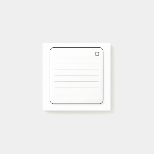 Minimale lijnen sticky notes afdrukbaar | Eenvoudi (Voorkant)
