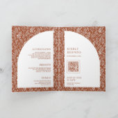 Minimale Lijnkunst Blad Boog Terracotta Bruiloft (Binnen)