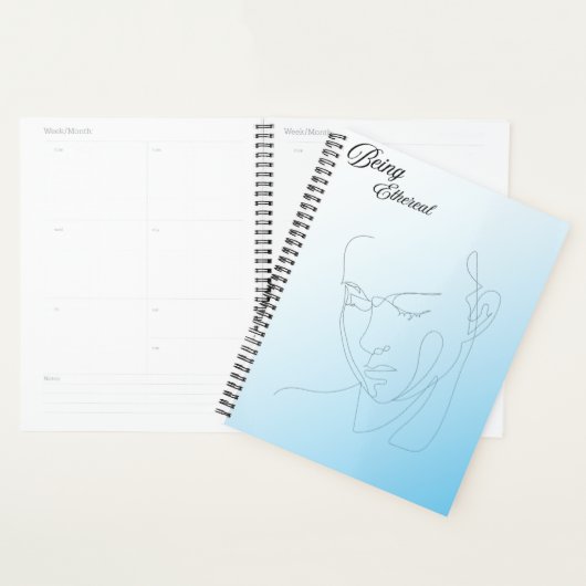 Minimale Lijnkunst Gezicht Planner (Display)