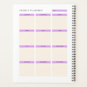Minimale Lijnkunst Gezicht Planner (Achterkant)