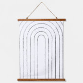 Minimale lijnkunst hangend wandkleed (Voorkant)