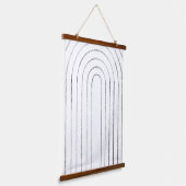 Minimale lijnkunst hangend wandkleed (Gebogen)