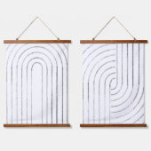 Minimale lijnkunst hangend wandkleed (Dubbel)