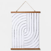 Minimale lijnkunst hangend wandkleed (Voorkant 2)