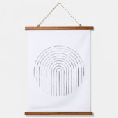 Minimale lijnkunst hangend wandkleed (Voorkant 2)