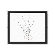 Minimale lijnkunst Liefdevolle handen – Romantisch