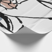 Minimale lijnkunst van vrouwengezichten cadeaupapier (Hoek)