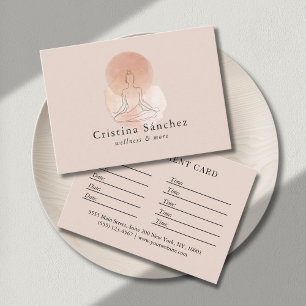 Minimale Lijnkunst Vrouw Yoga Meditatie Visitekaartje