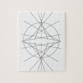 Minimale lijnkunst - zwart-wit legpuzzel (Verticaal)