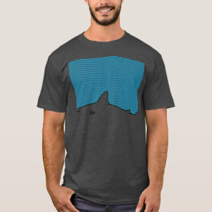 Minimale lijntekening Eenvoudige unieke haaienvink T-shirt