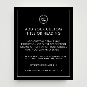 Minimale Lijst Border Custom Business Logo Black Flyer