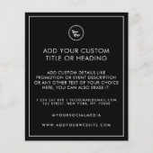 Minimale Lijst Border Custom Business Logo Black Flyer (Voorkant)