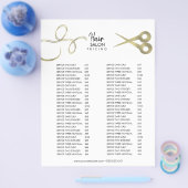 Minimale lijst met prijzen voor zoutkoepels (zwart flyer (Enkel)