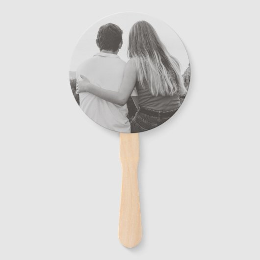 Minimale Lila bruiloft Handwaaier (Achterkant)