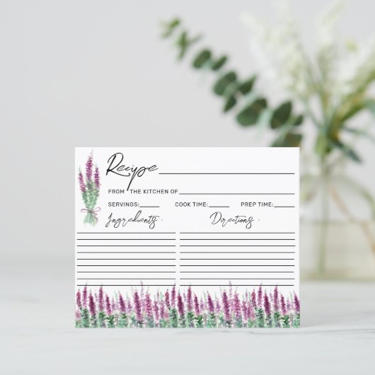Minimale lila lavender Recipe Request (Staand voorkant)