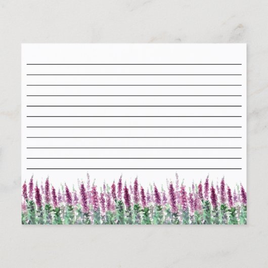 Minimale lila lavender Recipe Request (Achterkant)