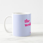 Minimale Lila Roze Swash Bruiloft Koffiemok (Links)