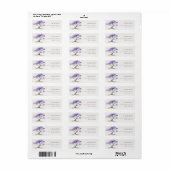 Minimale Lila Waterverf Jacaranda Tree Adres Etiket (Full Sheet)