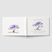 Minimale Lila Waterverf Jacaranda Tree Wedding Gastenboek (Volledig)