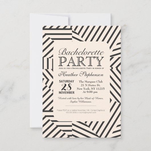 Minimale lineaire geometrische strippatronen kaart (Voorkant)