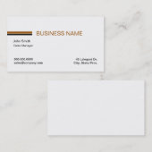 Minimale lineaire witte Visitekaartjes (Voorkant / Achterkant)