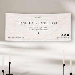 Minimale Linen Business Event Display Marketing Spandoek