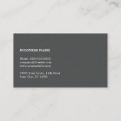 Minimale Linen Gray Faux Gold Line Interior Visitekaartje (Achterkant)