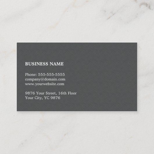 Minimale Linen Gray Faux Gold Line Interior Visitekaartje (Achterkant)