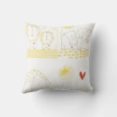 Minimale lion, schildpad, krokodil en Giraffe Kussen (Achterkant)