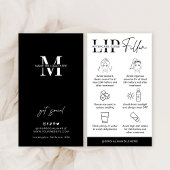 Minimale Lip Filler Aftercare Guide instructies Visitekaartje