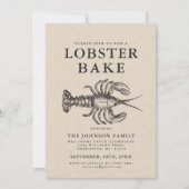 Minimale Lobster Bake  Style Invite Kaart (Voorkant)