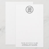 Minimale Logo bedrijf Briefpapier (Voorkant / Achterkant)