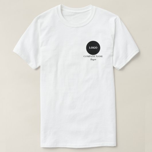 Minimale Logo bedrijfsnaam Slogan Business T-shirt (Design voorkant)