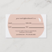 Minimale Logo Blush Salon en Spa afspraakkaart Afsprakenkaartje (Achterkant)