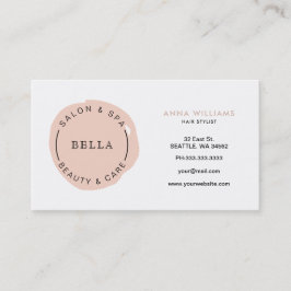 Minimale Logo Blush Salon en Spa afspraakkaart Afsprakenkaartje