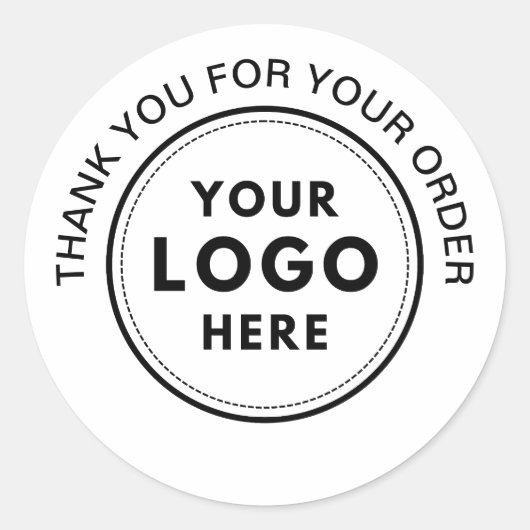Minimale Logo Business dank u Ronde Sticker (Voorkant)