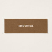 Minimale Logo Business Hang Label Card Mini Visitekaartjes (Achterkant)