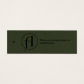 Minimale Logo Business Hang Label Card Mini Visitekaartjes (Voorkant)