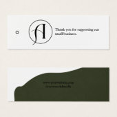 Minimale Logo Business Hang Label Card Mini Visitekaartjes (Voorkant /achterkant)