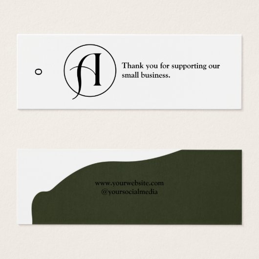 Minimale Logo Business Hang Label Card Mini Visitekaartjes (Voorkant /achterkant)
