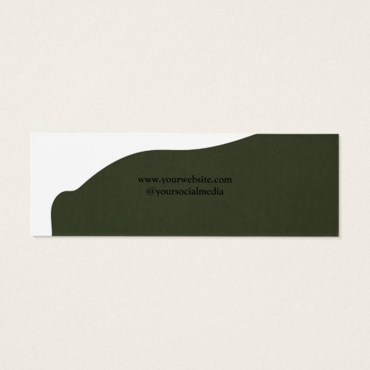 Minimale Logo Business Hang Label Card Mini Visitekaartjes (Achterkant)