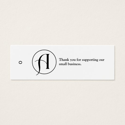 Minimale Logo Business Hang Label Card Mini Visitekaartjes (Voorkant)