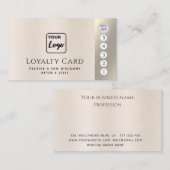 Minimale logo Elegant lux metallic parel Klantenkaartje (Voorkant / Achterkant)