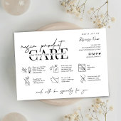 Minimale Logo Epoxy Resin Care Instructions Bedankkaart