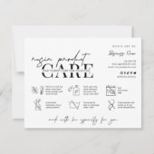 Minimale Logo Epoxy Resin Care Instructions Bedankkaart (Voorkant)