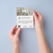 Minimale Logo Foto Witte Zakelijke Flyer (Hand)